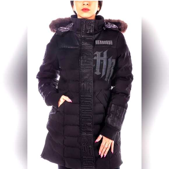 💥💥 needs to go.💥 Gorgeous ❤️ Headrush Brand down winter parka  xs HOST PIC🤎 - Picture 2 of 8